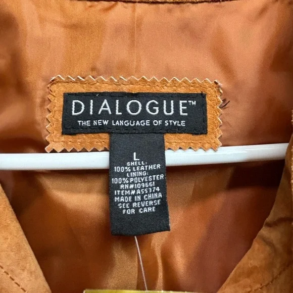 Genuine Leather QVC Dialogue Size Large Burnt Orange /Tan/Brown Color - Picture 5 of 8